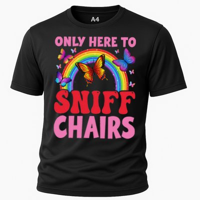 Funny Embarrassing Inappropriate Only Here To Sniff Chair Performance Shirt