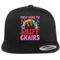 Funny Embarrassing Inappropriate Only Here To Sniff Chair Flatbill Hat