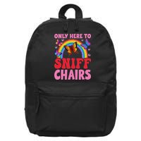 Funny Embarrassing Inappropriate Only Here To Sniff Chair 16 in Basic Backpack