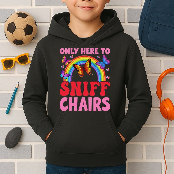 Funny Embarrassing Inappropriate Only Here To Sniff Chair Kids Hoodie