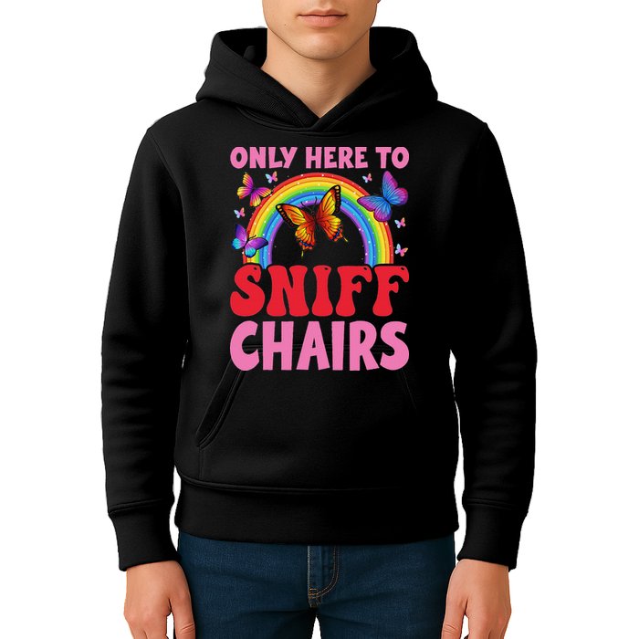 Funny Embarrassing Inappropriate Only Here To Sniff Chair Kids Hoodie