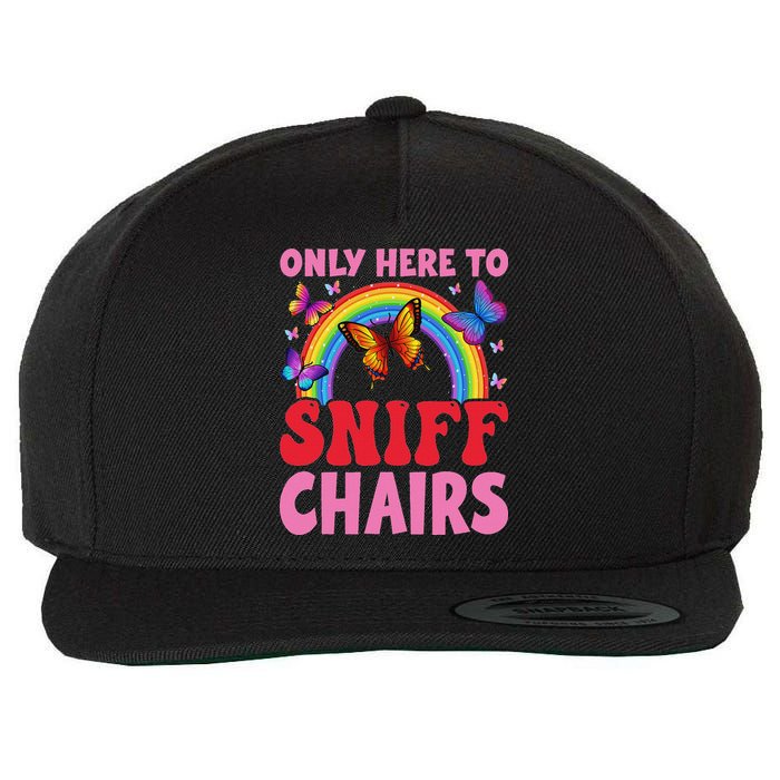 Funny Embarrassing Inappropriate Only Here To Sniff Chair Wool Snapback Cap
