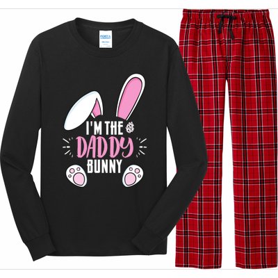 Funny Easter I'm Daddy Bunny For Dads Family Group Gift Long Sleeve Pajama Set