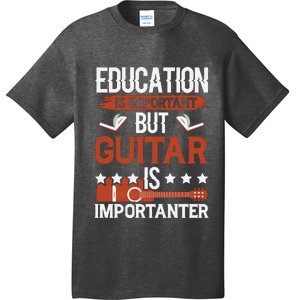 Funny Education Is Important But Guitar Is Importanter Funny Guitar Lover T-Shirt