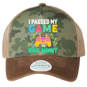 Funny Easter I Pause My Game To Egg Hunt Legacy Tie Dye Trucker Hat