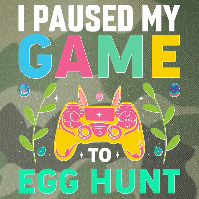 Funny Easter I Pause My Game To Egg Hunt Legacy Tie Dye Trucker Hat