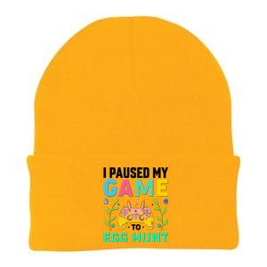 Funny Easter I Pause My Game To Egg Hunt Knit Cap Winter Beanie