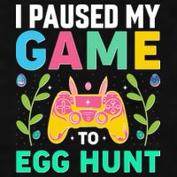 Funny Easter I Pause My Game To Egg Hunt Ladies PosiCharge Tri-Blend Wicking Tank
