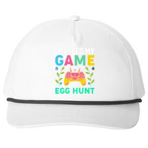 Funny Easter I Pause My Game To Egg Hunt Snapback Five-Panel Rope Hat