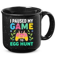 Funny Easter I Pause My Game To Egg Hunt 15oz Campfire Ceramic Mug