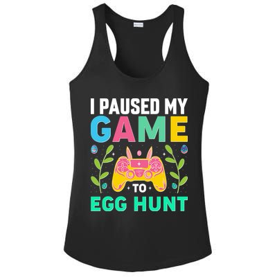 Funny Easter I Pause My Game To Egg Hunt Ladies PosiCharge Competitor Racerback Tank