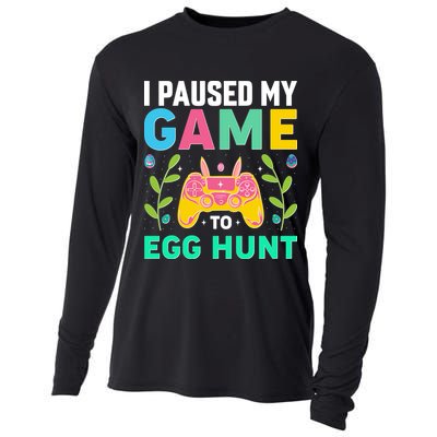 Funny Easter I Pause My Game To Egg Hunt Cooling Performance Long Sleeve Crew