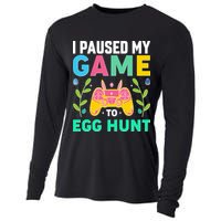 Funny Easter I Pause My Game To Egg Hunt Cooling Performance Long Sleeve Crew
