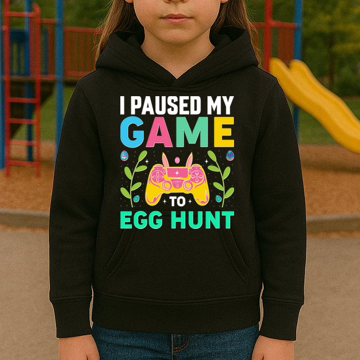 Funny Easter I Pause My Game To Egg Hunt Kids Hoodie