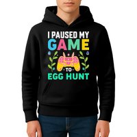 Funny Easter I Pause My Game To Egg Hunt Kids Hoodie