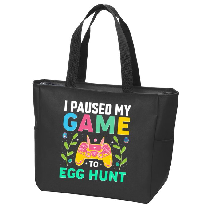Funny Easter I Pause My Game To Egg Hunt Zip Tote Bag