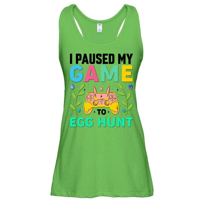 Funny Easter I Pause My Game To Egg Hunt Ladies Essential Flowy Tank