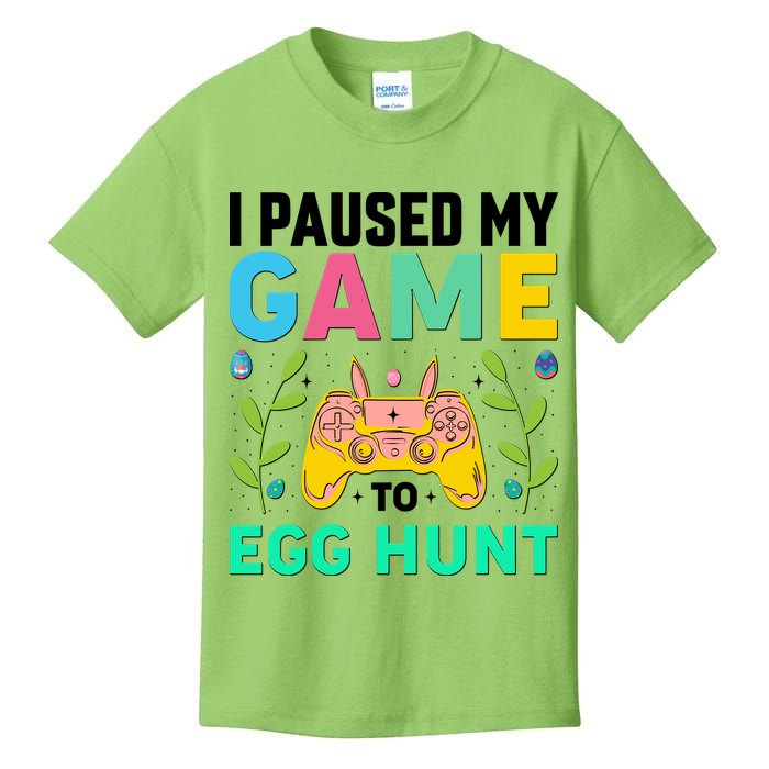 Funny Easter I Pause My Game To Egg Hunt Kids T-Shirt