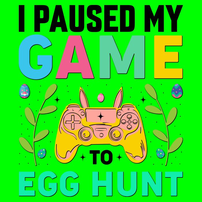 Funny Easter I Pause My Game To Egg Hunt Kids T-Shirt