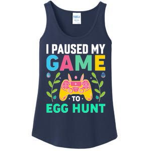 Funny Easter I Pause My Game To Egg Hunt Ladies Essential Tank