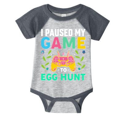 Funny Easter I Pause My Game To Egg Hunt Infant Baby Jersey Bodysuit