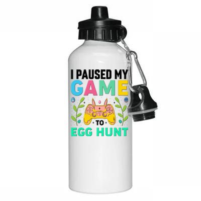 Funny Easter I Pause My Game To Egg Hunt Aluminum Water Bottle