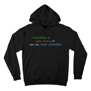 Funny Everything Is Open Source If You Can Read Assembly Hoodie