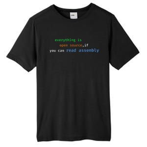 Funny Everything Is Open Source If You Can Read Assembly Tall Fusion ChromaSoft Performance T-Shirt