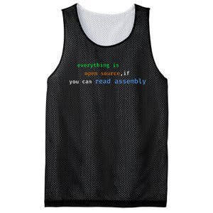 Funny Everything Is Open Source If You Can Read Assembly Mesh Reversible Basketball Jersey Tank