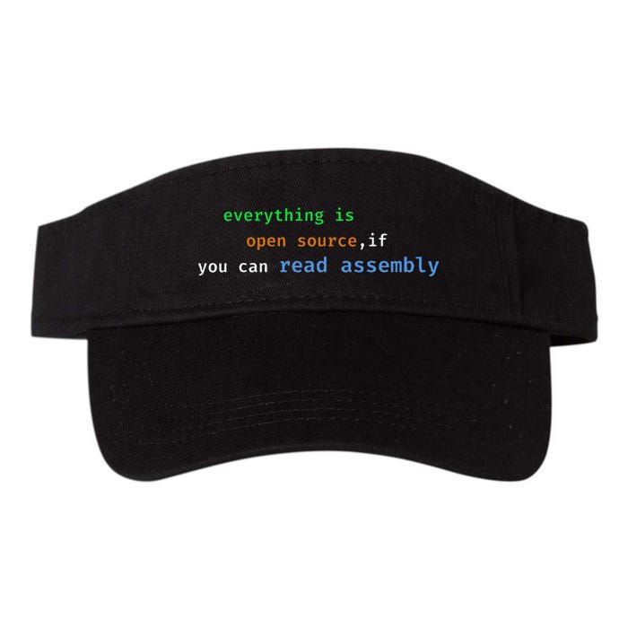 Funny Everything Is Open Source If You Can Read Assembly Valucap Bio-Washed Visor