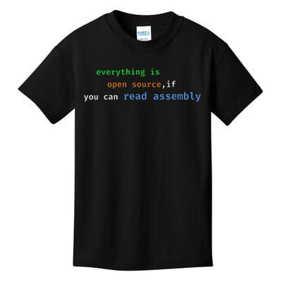 Funny Everything Is Open Source If You Can Read Assembly Kids T-Shirt