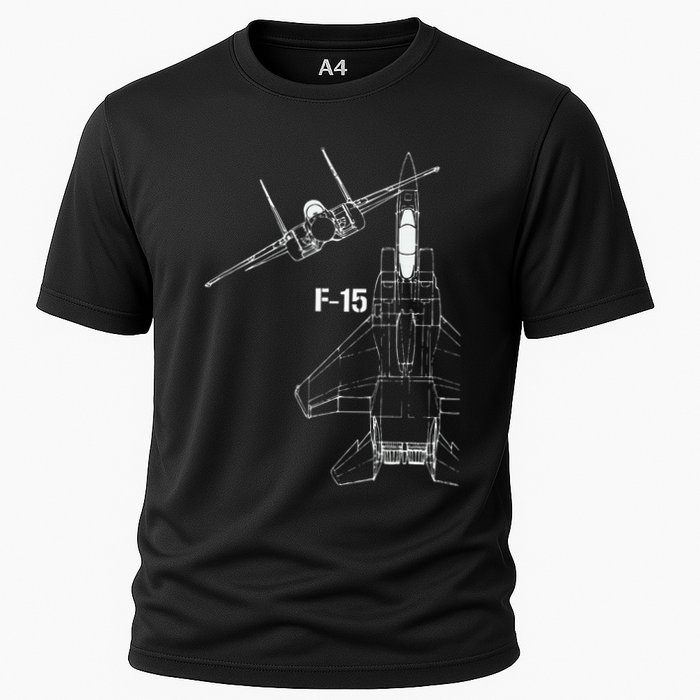 F15 Eagle Jet Military Stealth Fighter Jet Cooling Performance Crew T-Shirt