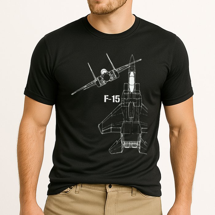 F15 Eagle Jet Military Stealth Fighter Jet Cooling Performance Crew T-Shirt