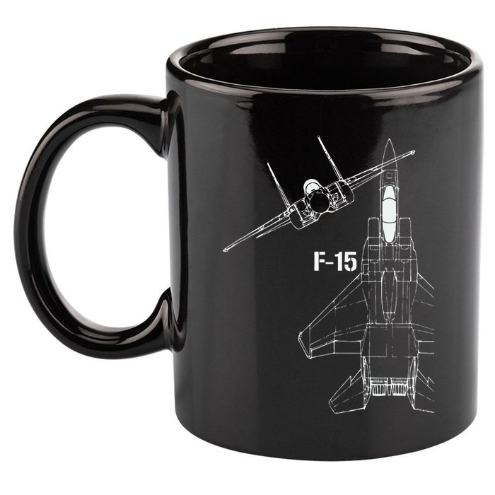 F15 Eagle Jet Military Stealth Fighter Jet 11oz C Handle Ceramic Mug