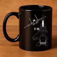 F15 Eagle Jet Military Stealth Fighter Jet 11oz C Handle Ceramic Mug