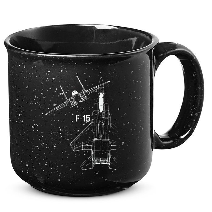 F15 Eagle Jet Military Stealth Fighter Jet 15oz Campfire Ceramic Mug