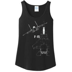 F15 Eagle Jet Military Stealth Fighter Jet Ladies Essential Tank