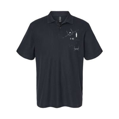 F15 Eagle Jet Military Stealth Fighter Jet Softstyle Adult Sport Polo