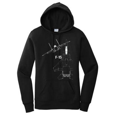 F15 Eagle Jet Military Stealth Fighter Jet Women's Pullover Hoodie