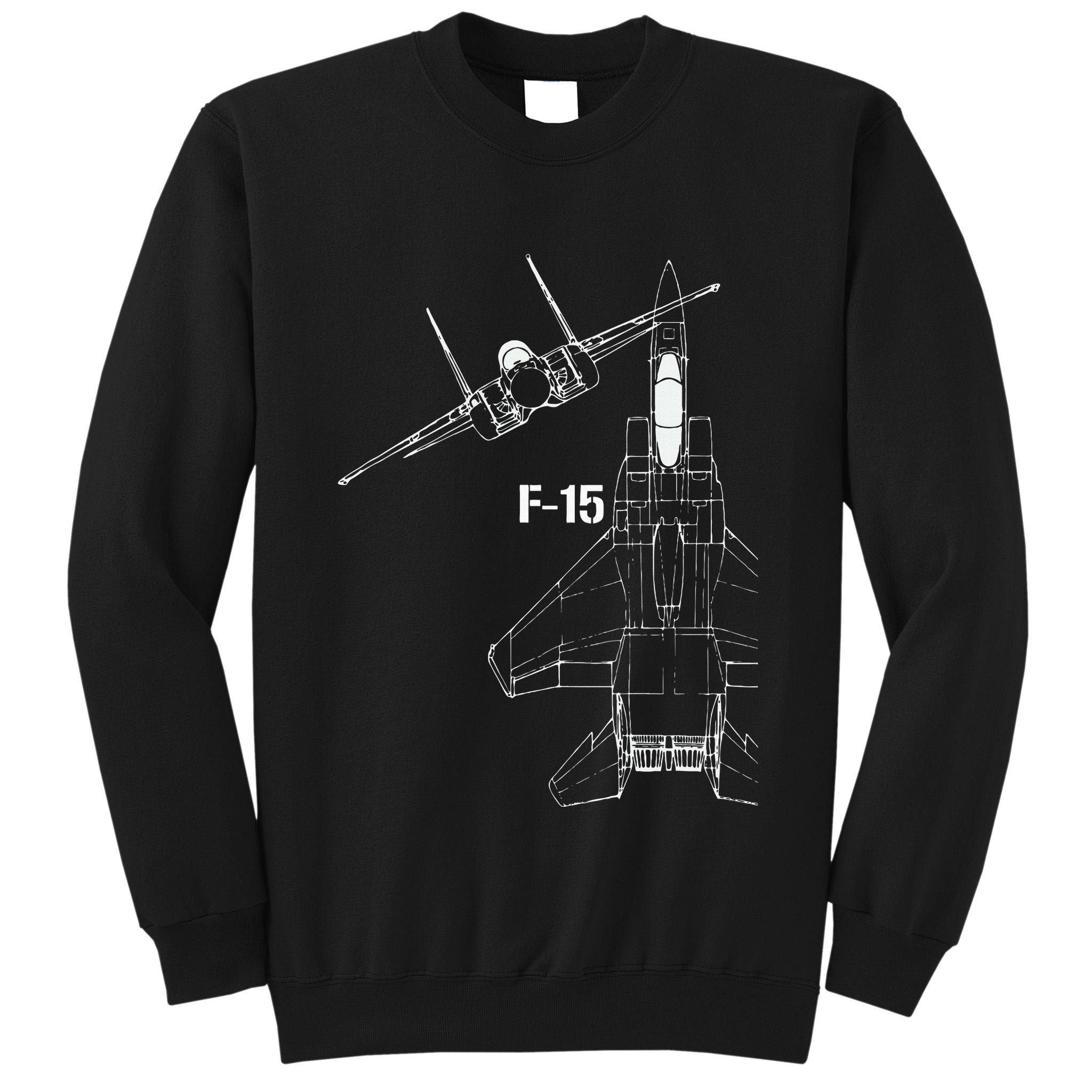 F15 Eagle Jet Military Stealth Fighter Jet Tall Sweatshirt