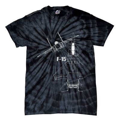 F15 Eagle Jet Military Stealth Fighter Jet Tie-Dye T-Shirt