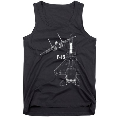F15 Eagle Jet Military Stealth Fighter Jet Tank Top