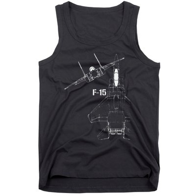 F15 Eagle Jet Military Stealth Fighter Jet Tank Top