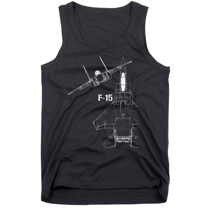 F15 Eagle Jet Military Stealth Fighter Jet Tank Top