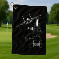F15 Eagle Jet Military Stealth Fighter Jet Golf Towel