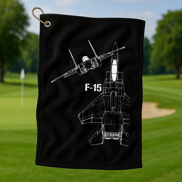 F15 Eagle Jet Military Stealth Fighter Jet Golf Towel