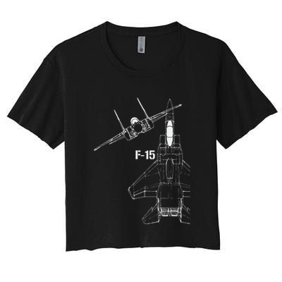 F15 Eagle Jet Military Stealth Fighter Jet Crop Top