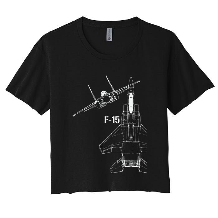 F15 Eagle Jet Military Stealth Fighter Jet Crop Top