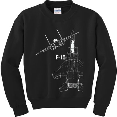 F15 Eagle Jet Military Stealth Fighter Jet Kids Sweatshirt