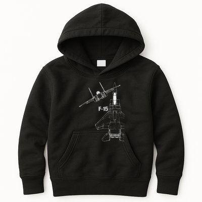 F15 Eagle Jet Military Stealth Fighter Jet Kids Hoodie